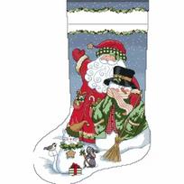 Full Round Square 5DDIY Diamond Painting Santa Claus Socks Cross Embroidery Mosaic Wall PictureHome Decoration Gift Full Round 20x20CM gray