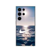 Coque pour Samsung Galaxy S24 ultra nike logo blanc mer soleil juoda