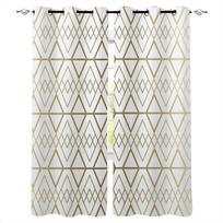 Šiuolaikinės geometrijos užtemdančios užuolaidos vaikams Vaikai Namų dekoras Miegamasis Svetainė Aukšto šešėliavimo langų užuolaidos W135 x H60cm white