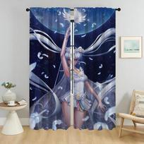 Window Curtain for Room 2 Panel Sailormoons Blackout Curtains Tulle for Bedroom Shades Home Interior Curtains Partition Living W50xH70cmx2pcs