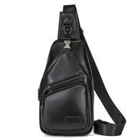 Madinga Laisvalaikio Daug kišenių Odinė Pečių Krūtinės Rankinė Viršutinis Sluoksnis Karvės Oda Nešiojama Vyriška Crossbody Rankinė ruda