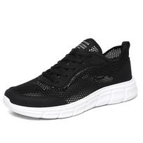 Madingi vasariniai tinkliniai batai vyriški sportbačiai kvėpuojantys lengvi vyriški laisvalaikio batai su raišteliais vaikščiojimo avalynė Tenis Masculino Zapatillas Hombre 15 black