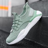 2024Lace-up Fashion Sneakers Men's Sports Shoes Comfortable Breathable Men Running Shoes Hot Sale Autumn Non-slip Training Shoes 39 šviesiai žalios spalvos