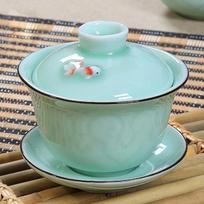 „Dehua Gaiwan“ arbatos puodas „China Gai Wan“ kinų arbatos puodelis su dangteliu ir lėkšte Keraminis „Tureen Shen Puer“ japoniškas „Te“ puodelis Tibeto dubens baras