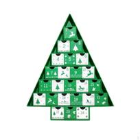 Christmas Advent Calendar Boxes DIY Kids Gift Xmas Holiday Decorations žalia