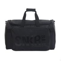 Large Capacity Travel Bag for Sports and Overnight Use White Letters