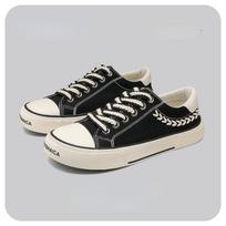 Fashion Tenis Original Men Sport Shoe 2024 Autumn Classic Canvas Shoe Lace Up Allmatch Board Shoe Men Tennis Shoe Trend Student Men Shoe 39 juoda