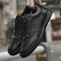 Fashion All-match Men Tenis Shoes Men Genuine Leather Flat Casual Shoes 2024 New Lightweight Sneakers Breathable Sports Shoes Shoes 45 juoda