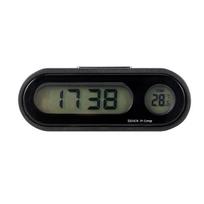 Car Air Port Mini Thermometer Clock Time Display LED Night Light Electronic Watch Interior Supplies juoda
