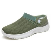 Fashion 2024 Summer Breathable Mesh Half Slippers Lazy Soft Sole One Step Casual Shoes Single Shoes Women's Sandals 36