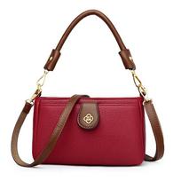 Fashion Handle Ladies Messenger Bag Lady Leather Simplicity Crossbody Shoulder Bags High Quality Women's Luxury Designer Handbag black