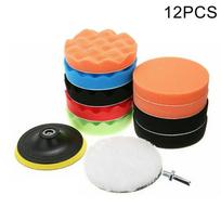 12ps Car Polishing Pads Drill Sponge Buffing Waxing Clean Buffer Pad For Drill Wheel Polisher Waxer Washing Car Gadget J8E3