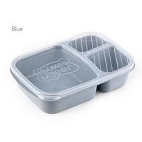 4Colors Lunchbox Compartmentalized Food Fruit Container Portable Picnic Storage Boxs Wheat Straw Lunch Box Microwave Dinnerware gray