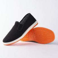 Corrugated Flat-Soled One-Pedal Canvas Shoes, Labor Insurance Shoes, Running Liberation Shoes, The Same Style For Men And Women, Middle-Aged Elderly 38