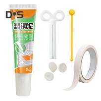 1/2 Sets 150G Tile Grout Repair Kit with Finger Cot Tape Squeezer Ball Stick Fast Drying Waterproof Kitchen Bathroom Toilet Sink Floor Tile Repair 1pc