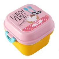 Kids Cartoon Plastic Lunch Box Food Bento Box Microwave Oven Container Tableware Food Storage Containers yellow