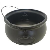 Festival Halloween Black Cauldron Kettle 12  Witches Black Candy Bowl Bucket for Party Fun Treats Container Decoration juoda