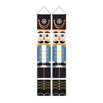 Kalėdinės kabinamos durų dekoracijos namams Kalėdinė puošyba Naujųjų Metų dovana Dropshipping black