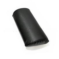Car Carbon Fiber Head and Neck Pillow Car Neck Protection Pillow Memory Cotton Travel Half Cylinder Pillow Accessories Interior black