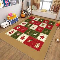 Vintage Christmas Advent Calendar Area Rugs Carpet for Bedroom Living Room Kitchen Entrance Doormat Non Slip Flannel Carpets 40X60cm-16x24in