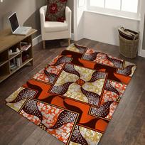 African Abstract Art Print Area Rug Machine Washable Flannel Carpets Non-slip Floor Mat for Bedroom Living Room Sofa Decor Rug 40X60cm-16x24in