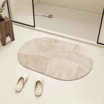 Absorbent Diatom Mud Floor Mat, Bath Carpet, Home Entrance Doormat, Bathroom Foot Mats, Toilet Area Rugs, Soft 45x75cm beige