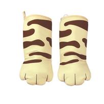 1PC Cute Cartoon Cat Paws Oven Mitts Long Cotton Baking Insulation Microwave Heat Resistant Non-slip Gloves Animal Design tigras