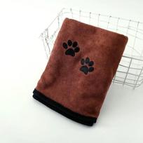 New Absorbent Towels for Dogs Cats Fashion Bath Towel Nano Fiber Quick-drying Bath Towel Car Wiping Cloth Pet Supplies brown