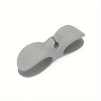 Power Cord Fixing Clip, Kitchen Wall Mounted Plug Cable Fixing Device, Charger Cable , Sorting and Winding Device pilka spalva