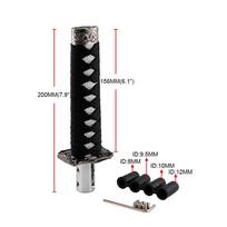 Katana Sword Shift Knob Katana Knife Shift Knob Katana Sword Automatic Manual Shift Knob For Cars juoda balta spalva