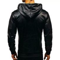 Helovino Avikailio Odos Slim Fit Biker Juoda Laisvalaikio Klasikinė Džemperis Vyrams Rankų Darbo S juoda