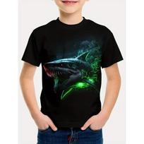 2024 Retro Shark Fashion T Shirt Animal 3d Print Top Tee Shirt Kids Boys Clothes Anime Short Sleeve Casual Children's Clothing 140