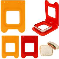 Stainless Steel Kids Sandwich Cutter and Sealer DIY Reusable Sandwich Cutter Pocket Sandwich Maker Kids Lunch Box orange