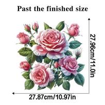 Vonios kambario gėlė tualeto menas sienų lipdukai pasidaryk pats nuimami drugelio sienų lipdukai lipnūs sienų tapetai miegamojo namų dekoras 30x30cm pink