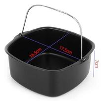 Square Silicone Baking Pot for Air Fryer Accessories Non Stick Baking Mold Air Fryer Roasting Pizza Cake Basket Kitchen Bakeware
