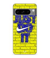 Case - MANIACASE - Google Pixel 8a Pro - Just Do It Logo - Soft - Blue Front Yellow juoda