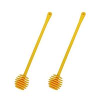 2 vnt medaus maišymo maišytuvas Plastikinis kaušelis Sklandžiai medaus šukų lazdelė šaukštelis su grioveliais medaus lazdelė, skirta lašinti uogienę