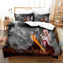 New Tales of Arise Bedding Set Single Twin Full Queen King Size Bed Set Adult Kid Bedroom Duvetcover Sets Anime 70x133cm 2pcs black