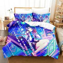 Anime Project SEKAI Hoshino Ichika  Bedding Set Boys Girls Twin Queen Size Duvet Cover Pillowcase Bed Kids Adult EU Single 135x200cm
