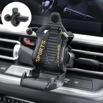 Universal Racing Seat Design Car Phone Holder - Car Air Vent Clip Mount Phone Holder For Navigation Car Interior Accessorie B2Y0 gray