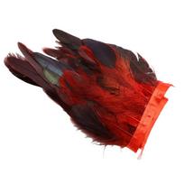 1 metras natūralaus gaidžio plunksnos kutais, skirtos rankdarbiams plumas 13-18cm juodos plunksnos juostelė pasidaryk pats siuvama rūbų vakarėlio puošmenoms raudona