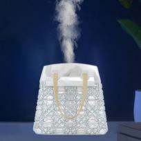 Compact USB Humidifier with Night Light and Mist Options for Travel Home šviesiai mėlyna spalva