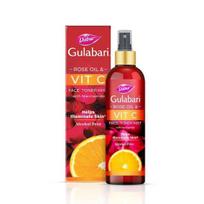 Dabur Gulabari Rose Oil & Vitamin C Face Toner Mist with Niacinamide - 100ml | Toner for brightened skin | Improves Uneven Skin Tone, Tightens Pores red