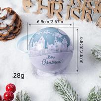 „Kalėdų elfų saldainių dėžutės pakabukas – kūrybinis geležinio rutulio ornamentas“ Castle, 6.8cm mėlyna