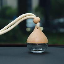 5 ml Tuščias Pakabukas Automobilio Kvepalai Matiniai Mini Kvepalų Buteliukai su Mediniu Dangteliu Matinio Stiklo Buteliukas Eterinių Aliejų Indelis Nešiojamas onesize beige