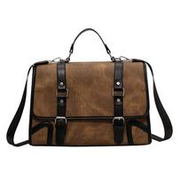Autumn-Winter Vintage Design Messenger Bag Large Capacity Backpack Single-Shoulder Briefcase Preppy Style Fashion Crossbody Pack (30cm<Max Length<50cm) gray