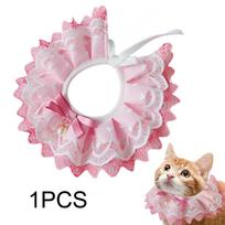 Cat Bandana and Bib Set for Christmas Celebrations XS rožinė