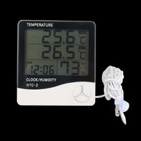 LCD Electronic Digital Temperature Humidity Meter Thermometer Hygrometer Indoor Outdoor Weather Station Clock