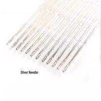 Auksinė uodega sidabrinė adata, šoninė anga, rankinio siuvimo ir siuvinėjimo adata be siūlų. Tail needle side opening sidabras