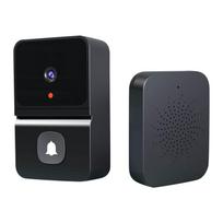 Išmanusis belaidis vaizdo durų skambutis skaitmeninis vizualinis domofonas WIFI durų skambutis elektroninis durininko namų apsaugos kamera Z30 One Size juoda